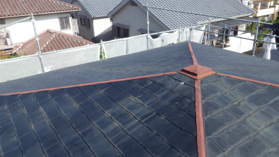 屋根カバー工事(カラーベスト→横暖ルーフプレミアム)