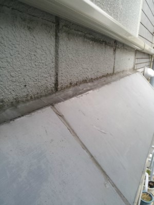 玄関庇防水工事