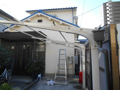 テラス屋根張替え工事