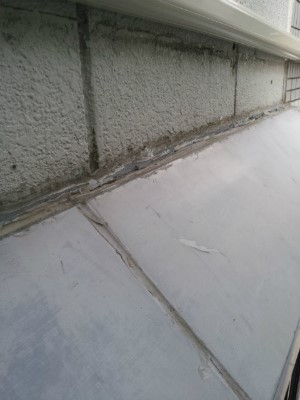 玄関庇防水工事