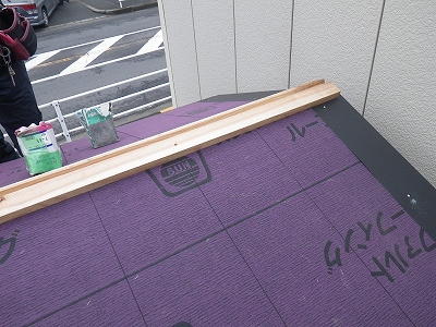 門　屋根工事