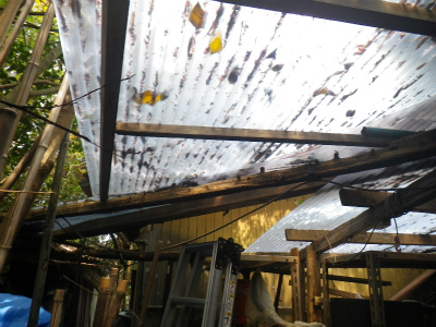 テラス屋根貼り換え工事