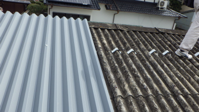 ガレージ屋根カバー工事
