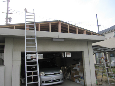 屋根作り付け工事