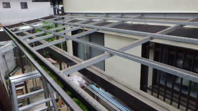 テラス屋根張替え工事