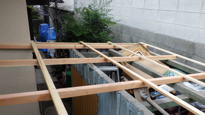 テラス屋根張替え工事