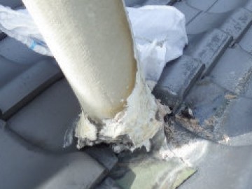 煙突周り防水処理工事