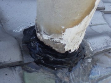 煙突周り防水処理工事