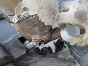 煙突周り防水処理工事