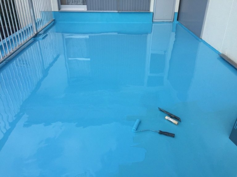 メッシュ入りウレタン防水工事