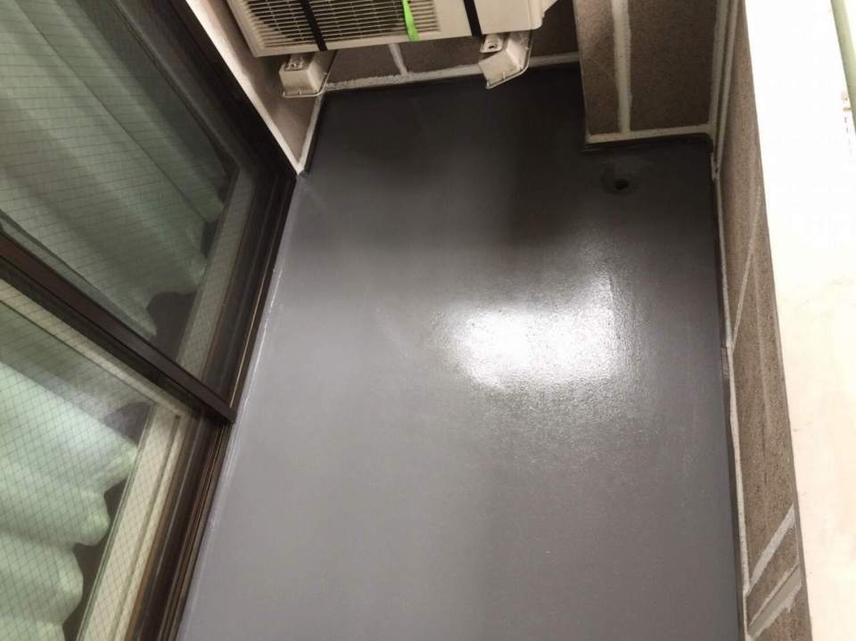 ベランダメッシュウレタン防水工事