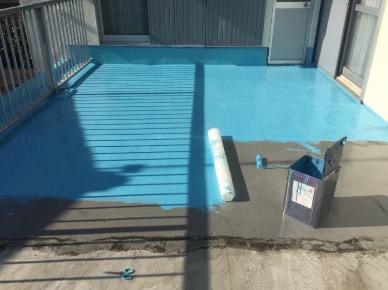 メッシュ入りウレタン防水工事