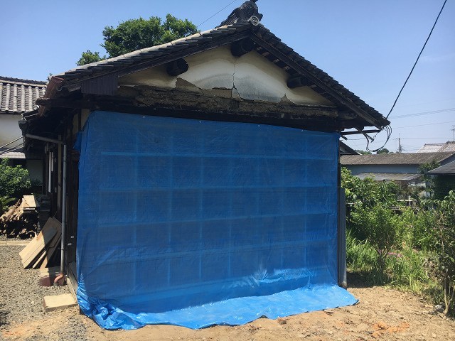 小屋解体・外壁工事