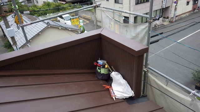 屋根葺き替え工事 和瓦⇒タテヒラ