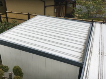 ガレージ屋根修理工事