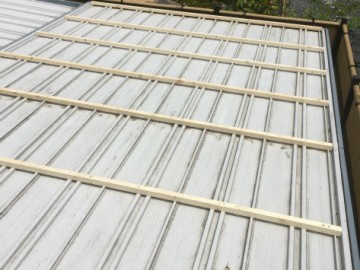 ガレージ屋根修理工事