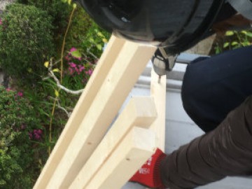 ガレージ屋根修理工事