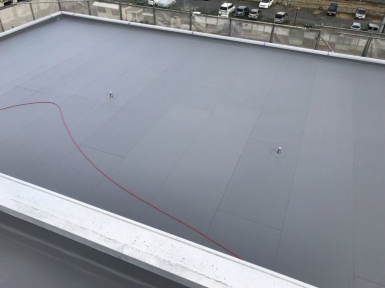 塩ビシート防水工事（絶縁機械固定）