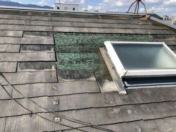 天窓水切り、カラーベスト差替え工事